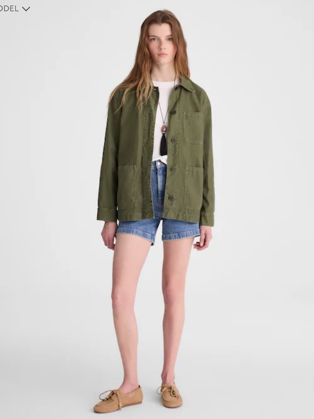 Madewell Classic Chore Jacket in Cotton Twill - Faded Ivy - Picture 3 of 9
